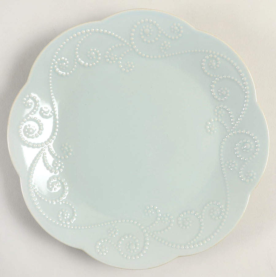 French Perle Ice Blue Salad/Dessert Plate by Lenox-1