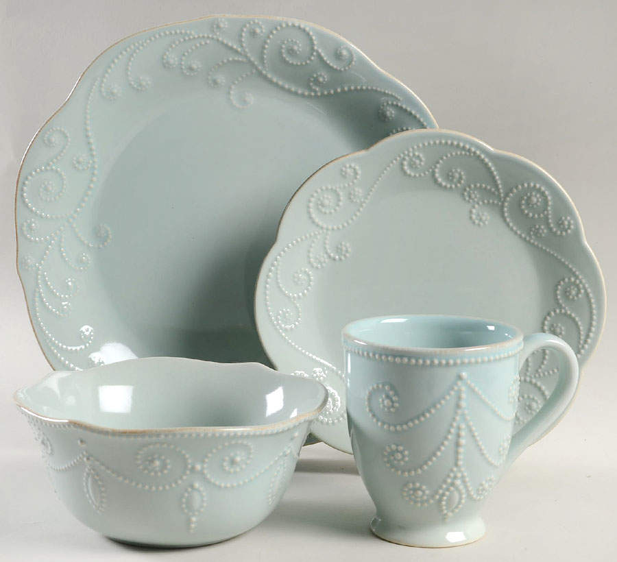 French Perle Ice Blue 4 Piece Place Setting by Lenox-1