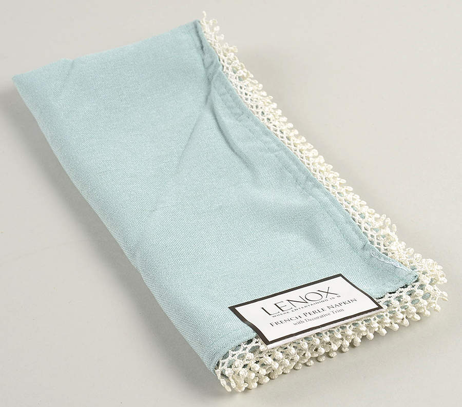 French Perle Ice Blue Cloth Napkin by Lenox-1