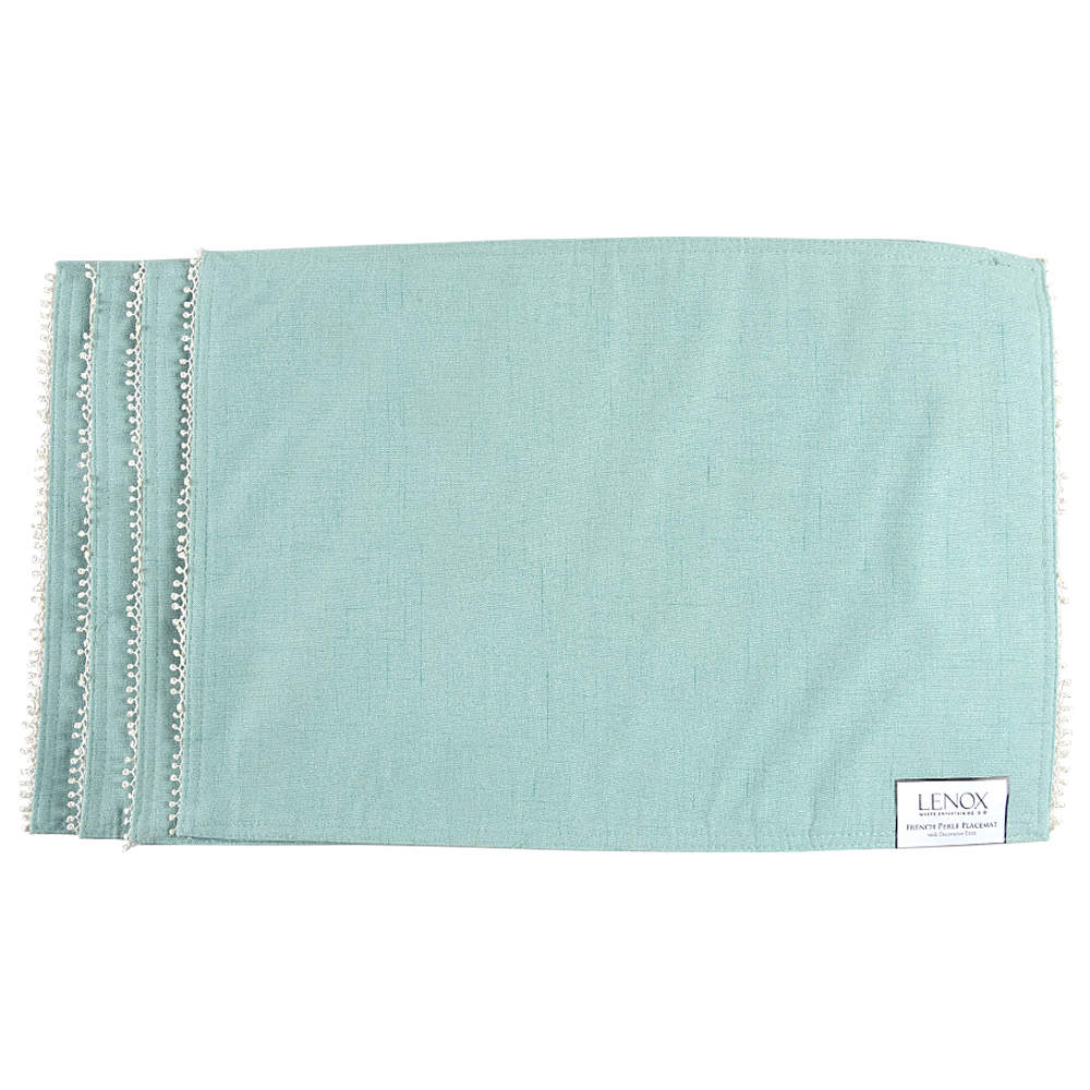 French Perle Ice Blue Cloth Placemat - Set of 4 by Lenox-1