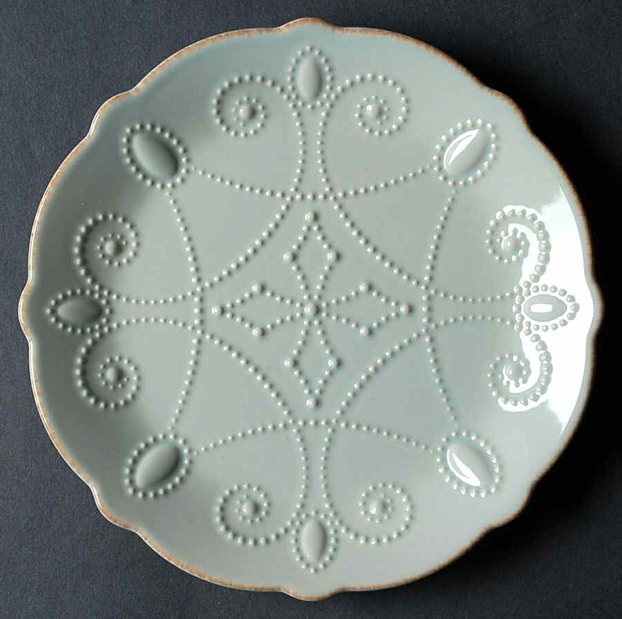 French Perle Ice Blue Dessert/Pie Plate by Lenox-1