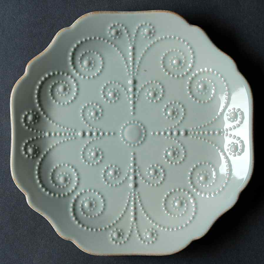 French Perle Ice Blue Dessert/Pie Plate by Lenox-1
