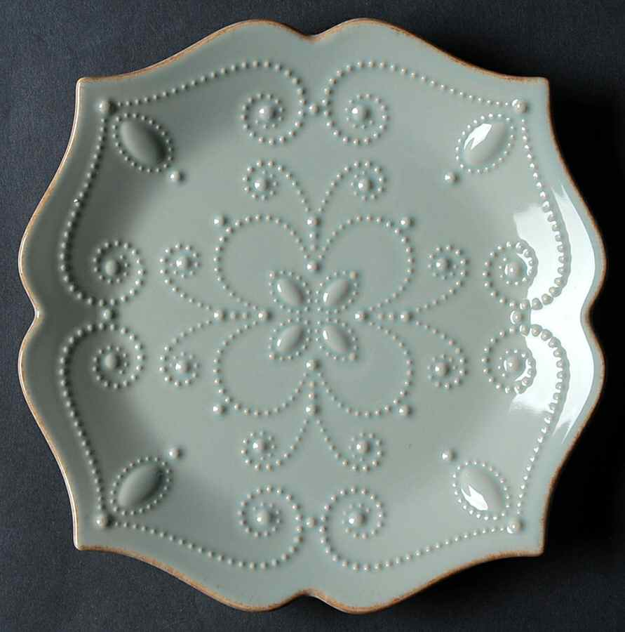 French Perle Ice Blue Dessert/Pie Plate by Lenox-1