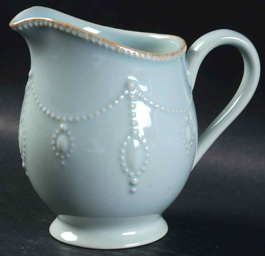 French Perle Ice Blue Creamer by Lenox-1