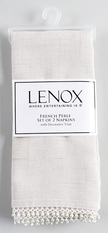 French Perle White Cloth Napkin - Set of 2 by Lenox-1