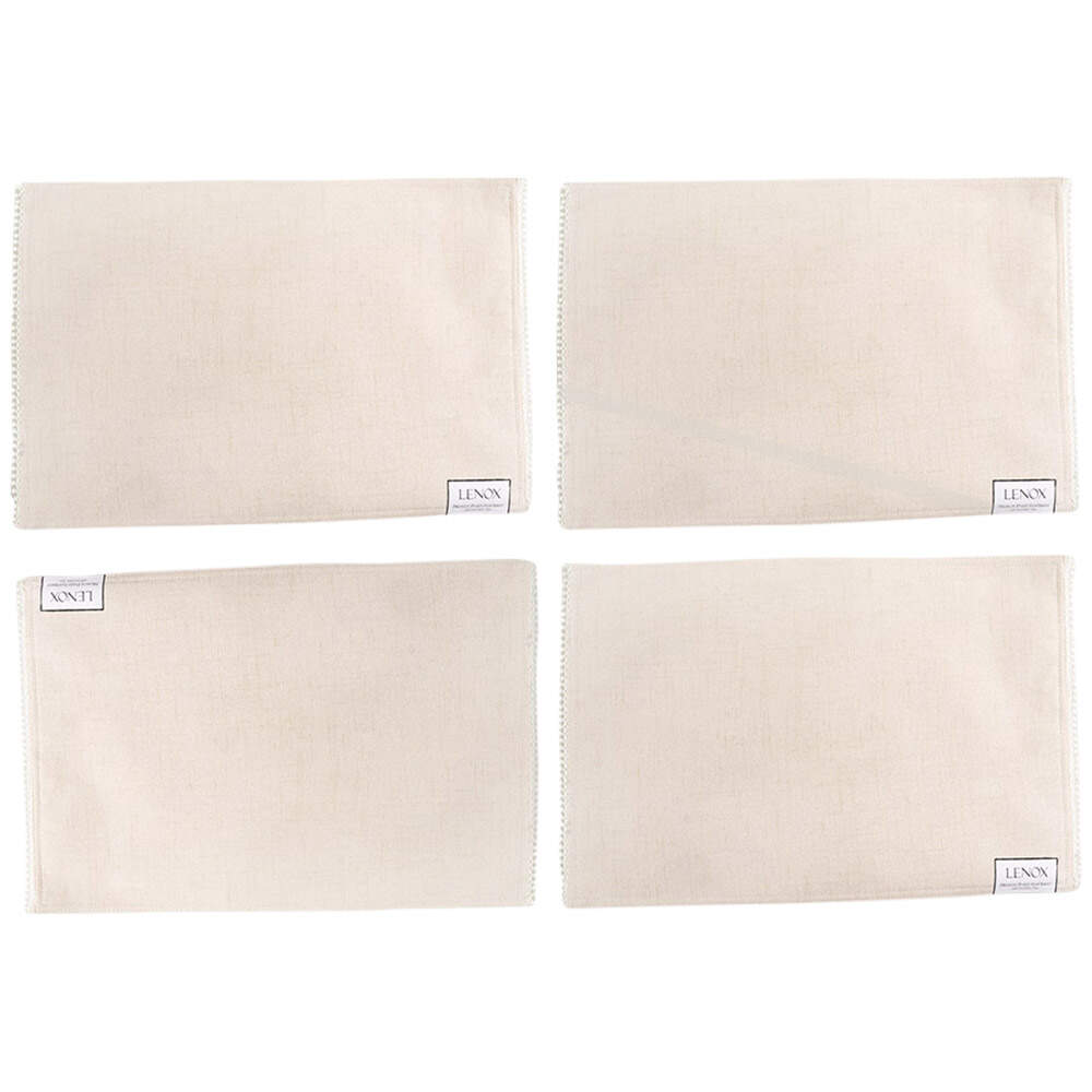 French Perle White Cloth Placemat - Set of 4 by Lenox-1
