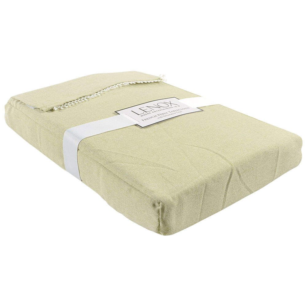 French Perle Pistachio 60" X 120" Rectangular Tablecloth by Lenox-1