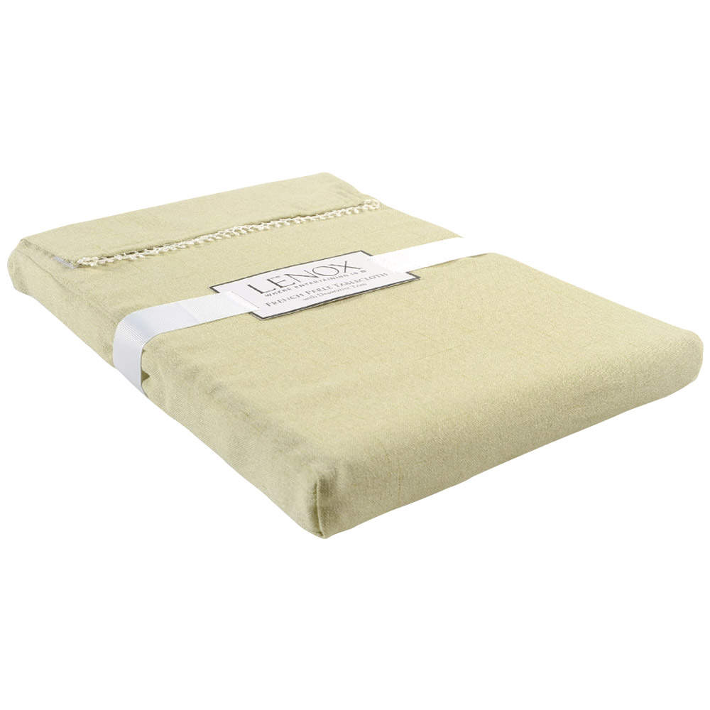 French Perle Pistachio 52" x 70" Oblong Tablecloth by Lenox-1