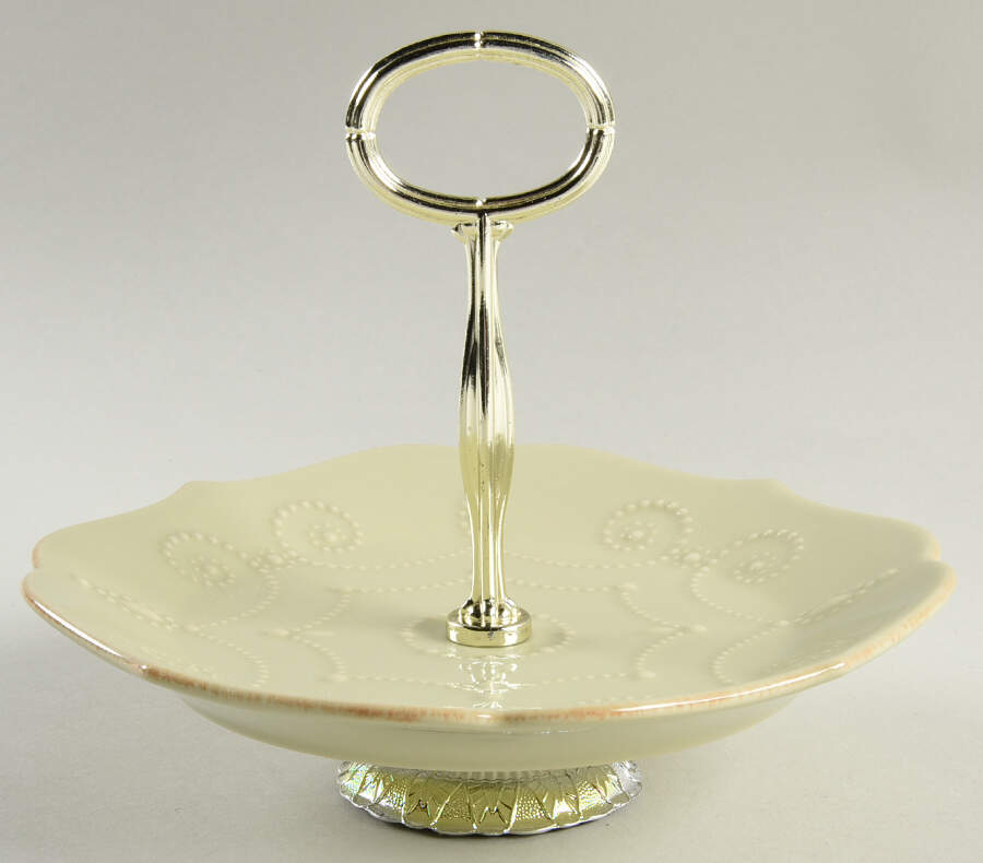 French Perle Pistachio 6" - 7" Tidbit (from Salad Plate) HC by Lenox-1
