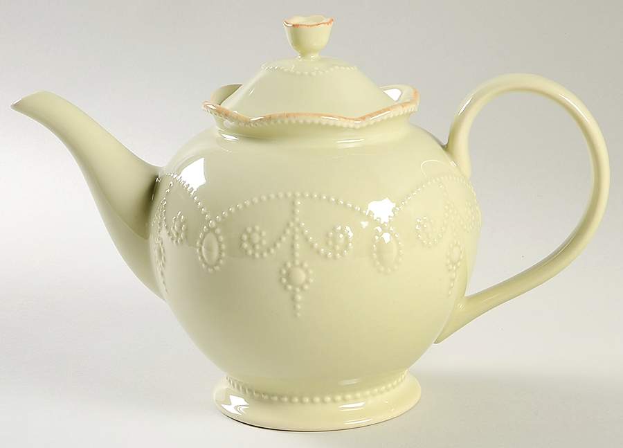 French Perle Pistachio Teapot & Lid by Lenox-1