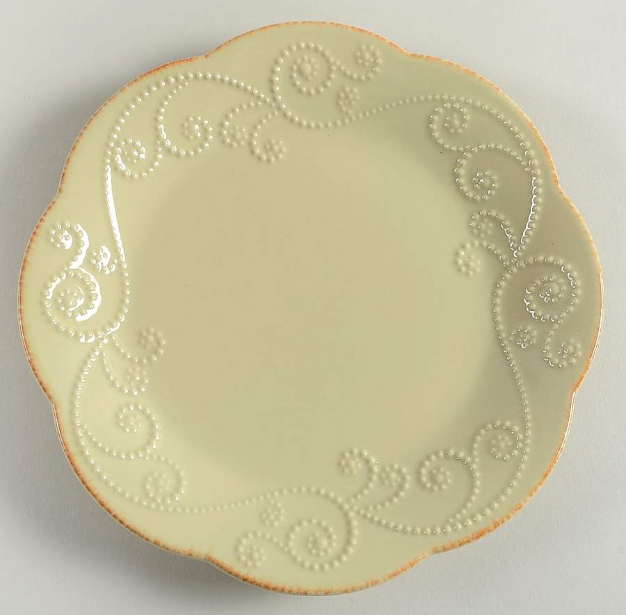 French Perle Pistachio Salad/Dessert Plate by Lenox-1