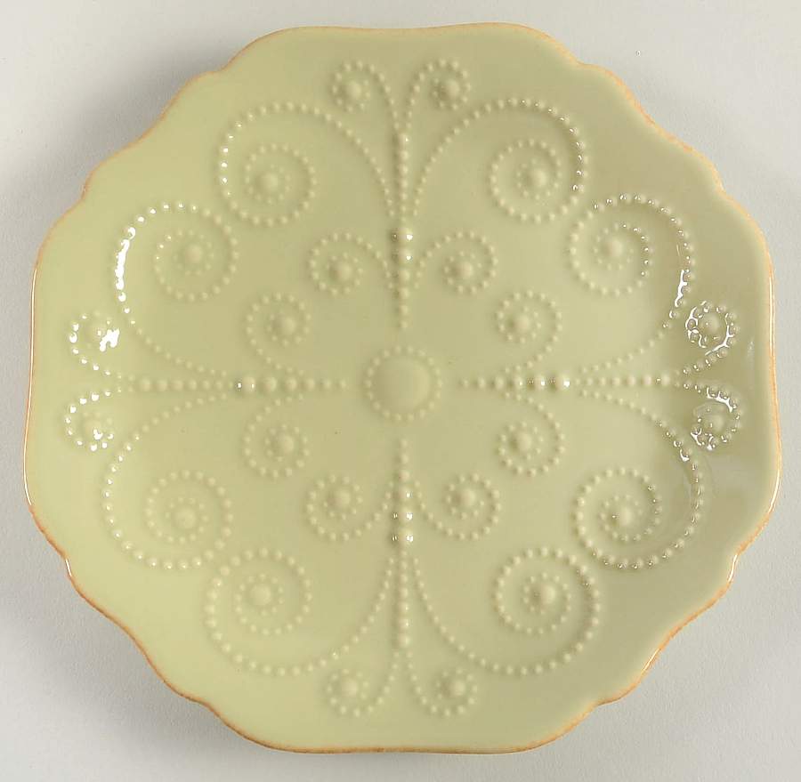 French Perle Pistachio Dessert/Pie Plate by Lenox-1