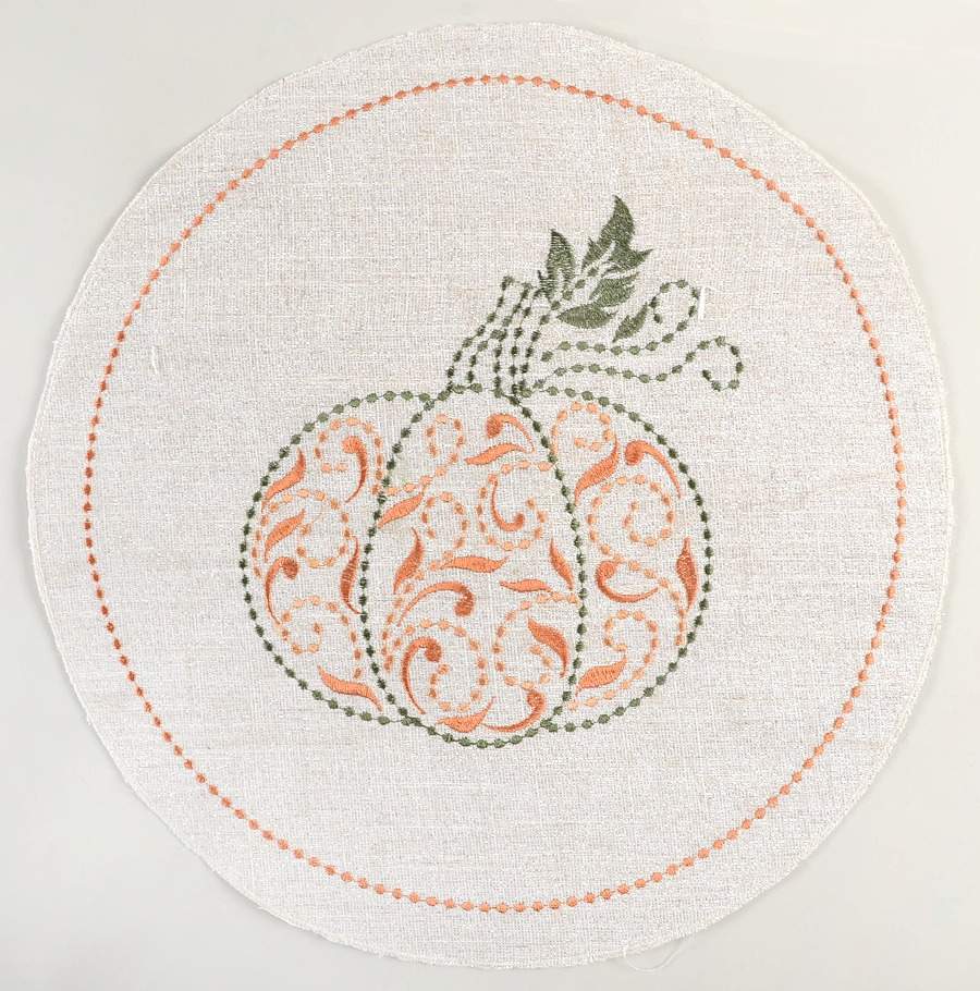 French Perle White Round Cloth Placemat by Lenox-1