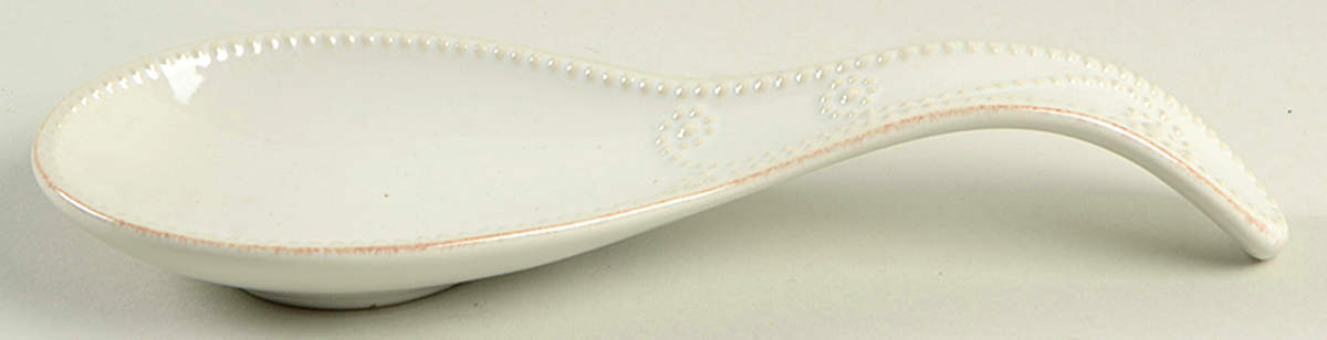 French Perle White Spoon Rest/Holder (Holds 1 Spoon) by Lenox-1