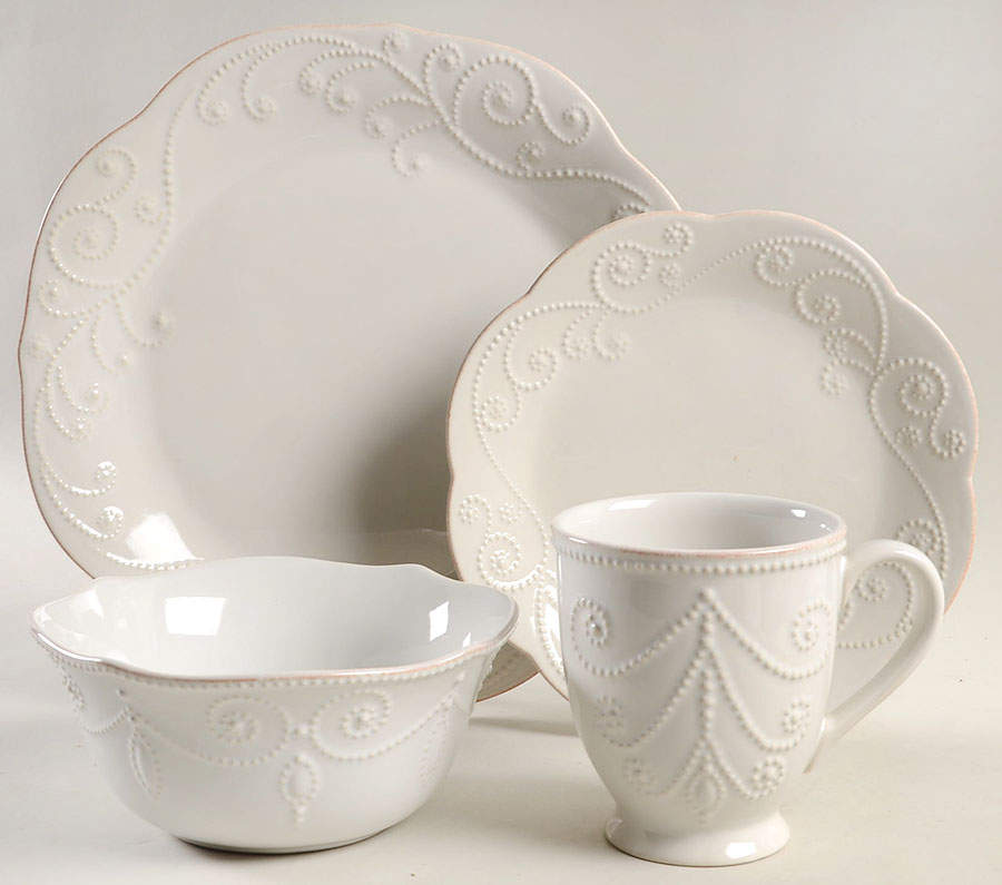 French Perle White 4 Piece Place Setting by Lenox-1