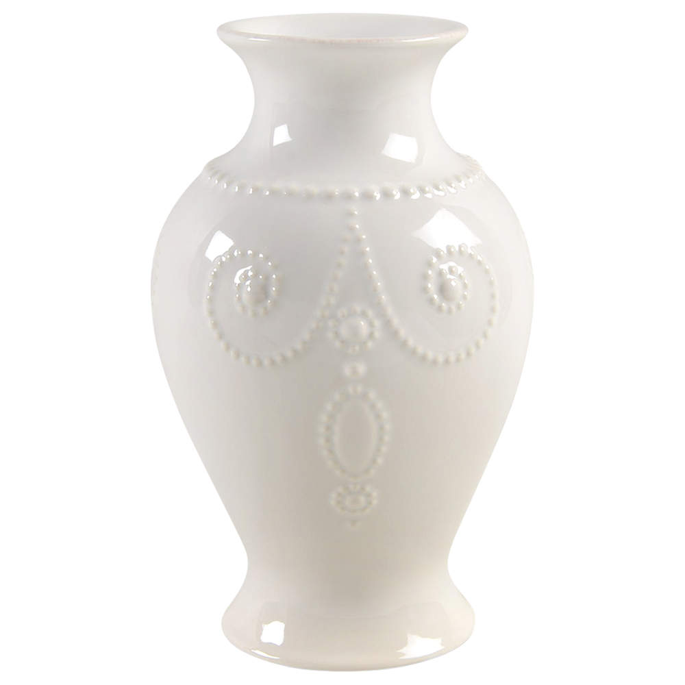 French Perle White Bouquet Vase by Lenox-1