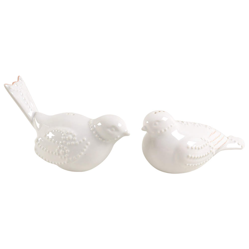French Perle White Salt & Pepper Set by Lenox-1