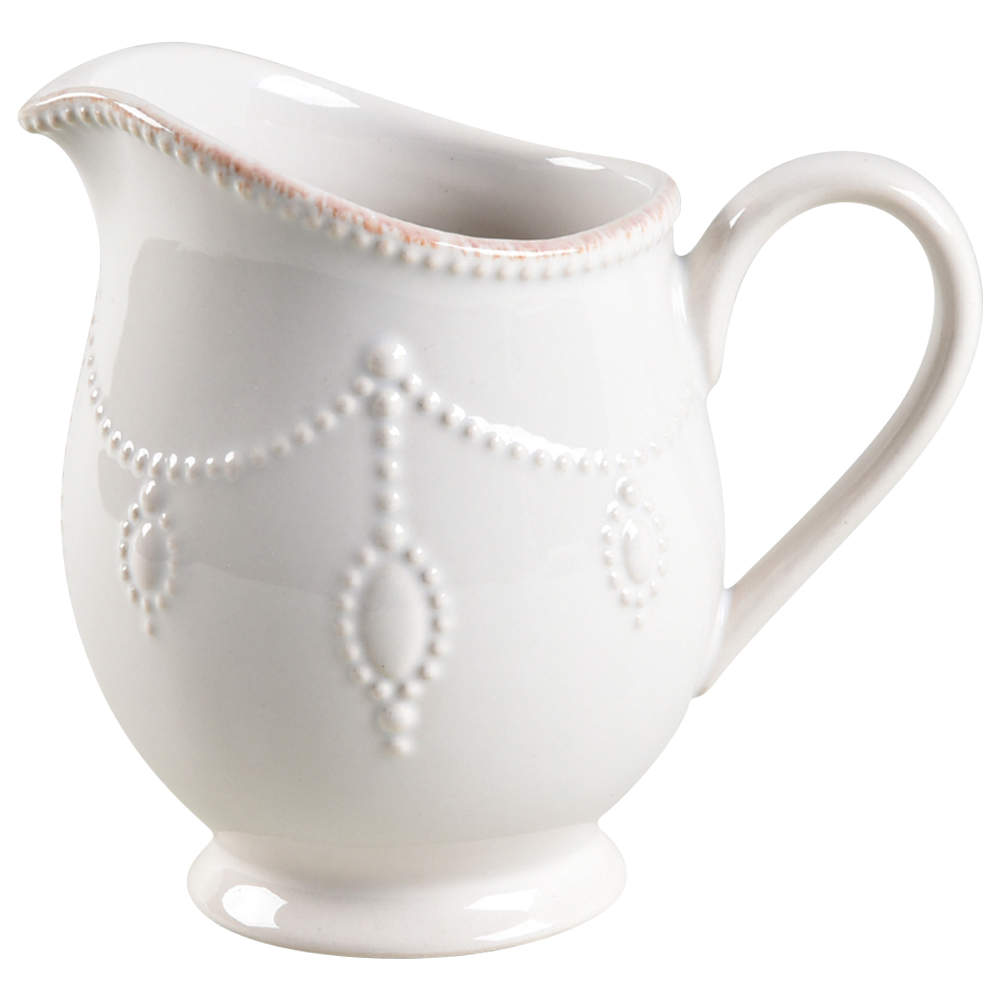 French Perle White Creamer by Lenox-1