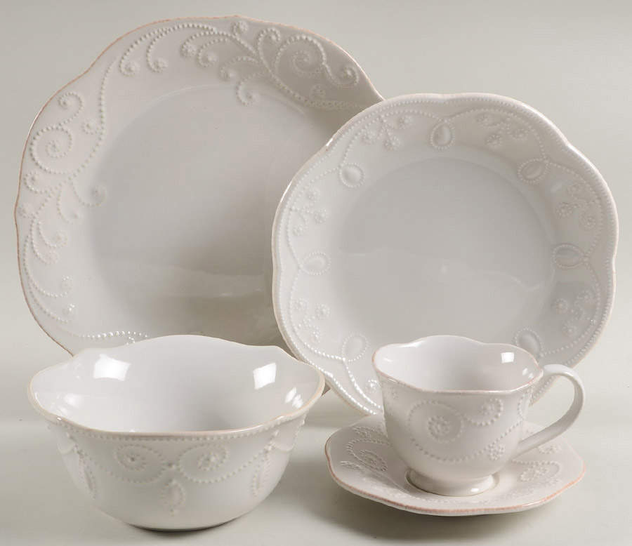 French Perle White 5 Piece Place Setting by Lenox-1