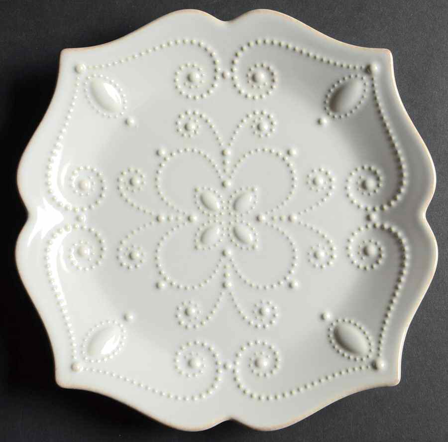 French Perle White Dessert/Pie Plate by Lenox-1