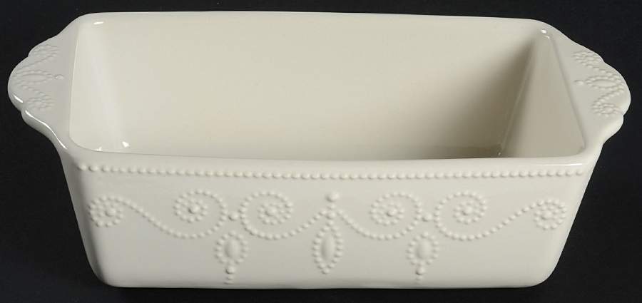 French Perle White Loaf Pan by Lenox-1