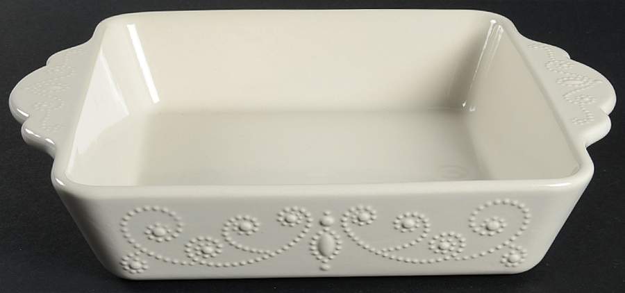 French Perle White 11" Square Baker by Lenox-1