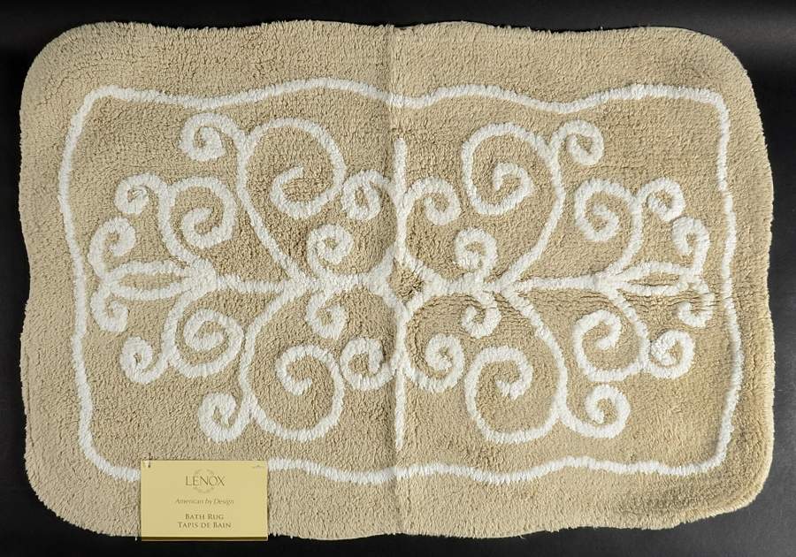 French Perle White Bath Rug by Lenox-1
