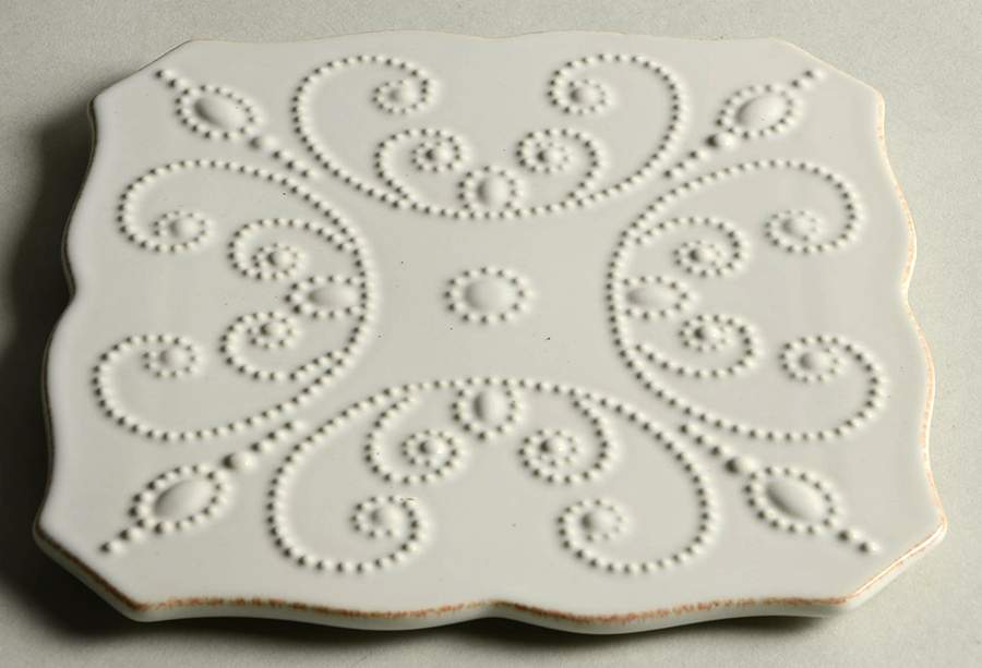 French Perle White Trivet by Lenox-1