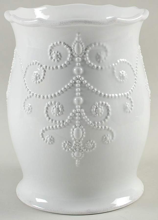 French Perle White China Waste Basket by Lenox-1