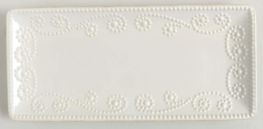 French Perle White 9" Rectangular Serving Platter by Lenox-1