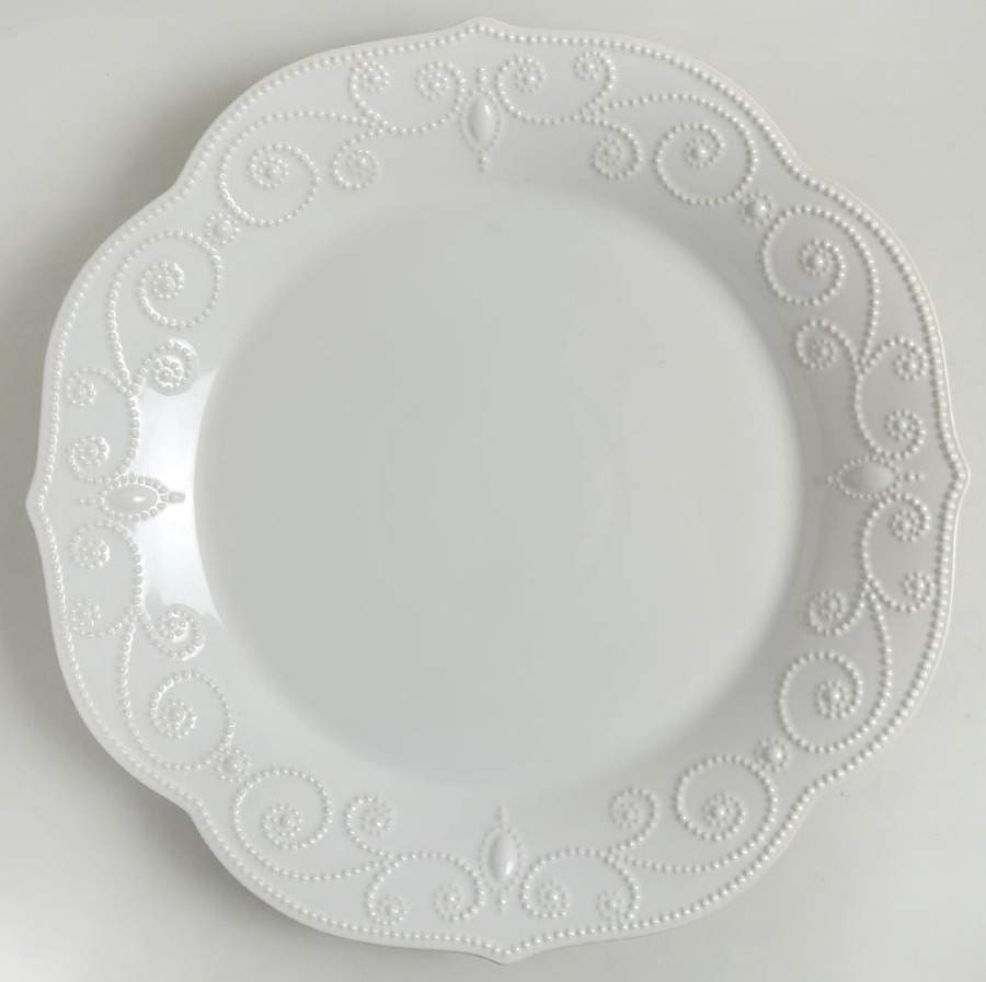 French Perle White 15" Chop Plate (Round Platter) by Lenox-1