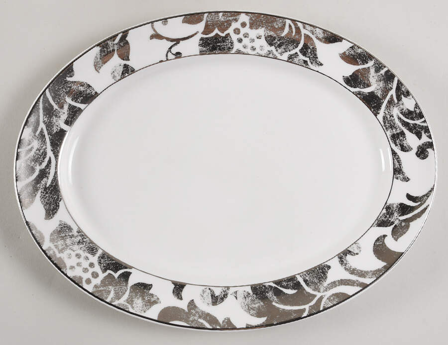Silver Applique 13" Oval Serving Platter by Lenox-1