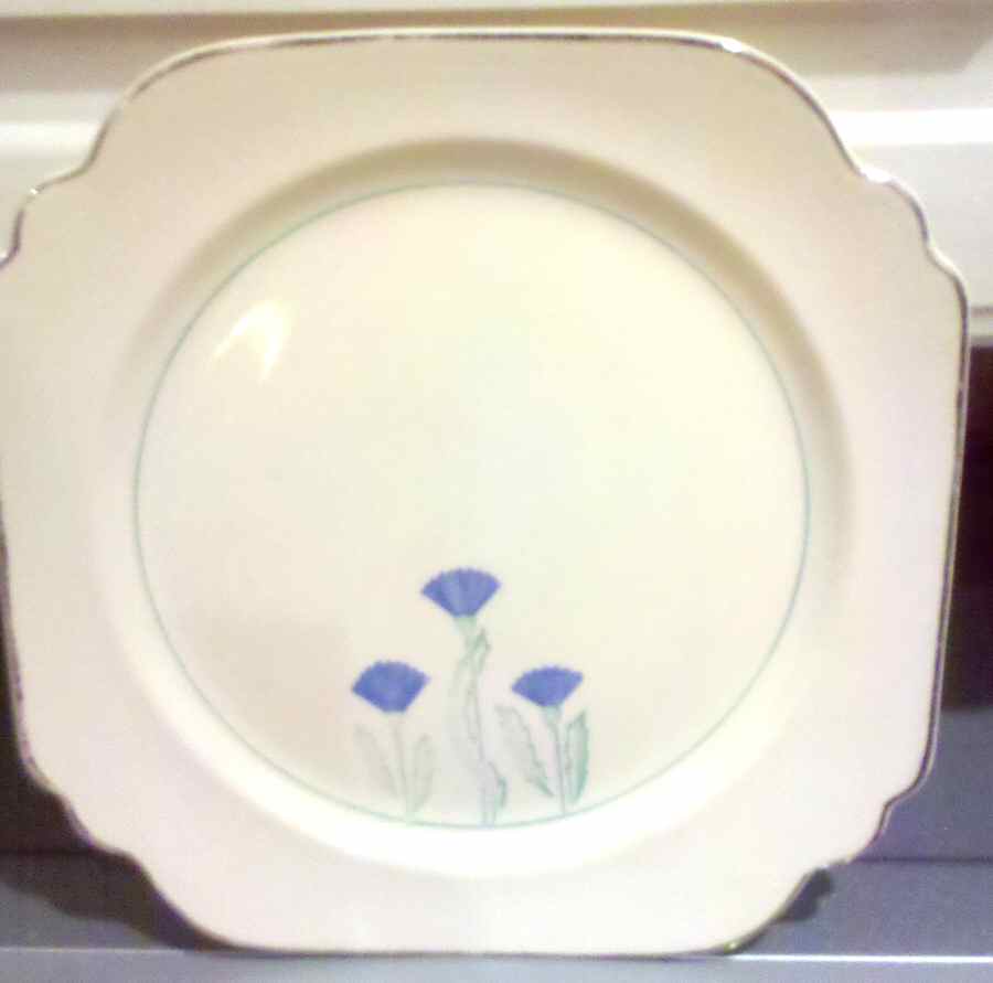Cornflowers Salad Plate by Leigh Potters-1