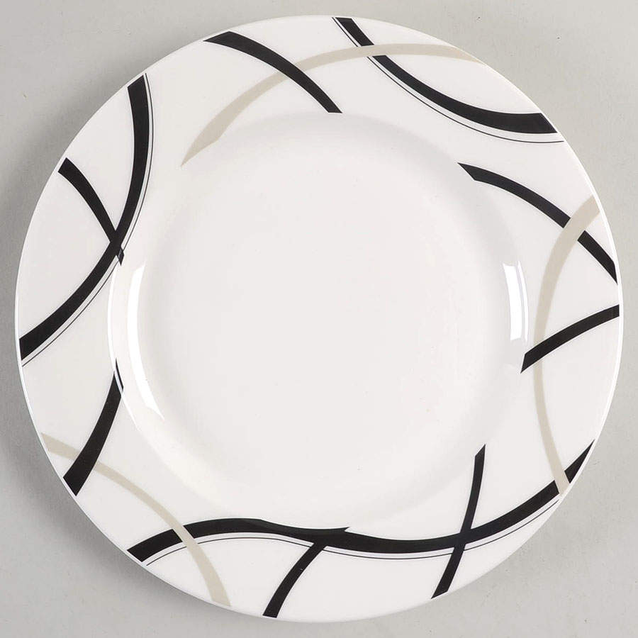 Vibe Black and Grey Salad Plate by Lenox-1