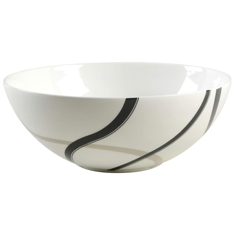 Vibe Black and Grey 10" Round Serving Bowl by Lenox-1
