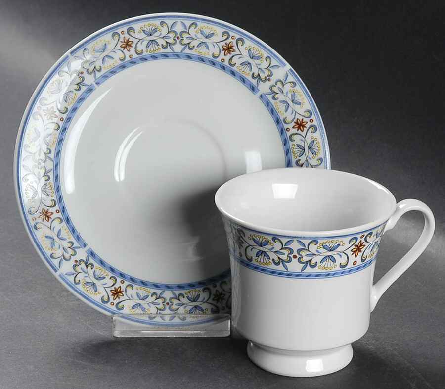 Vieira Footed Cup & Saucer Set by Lynn's China-1