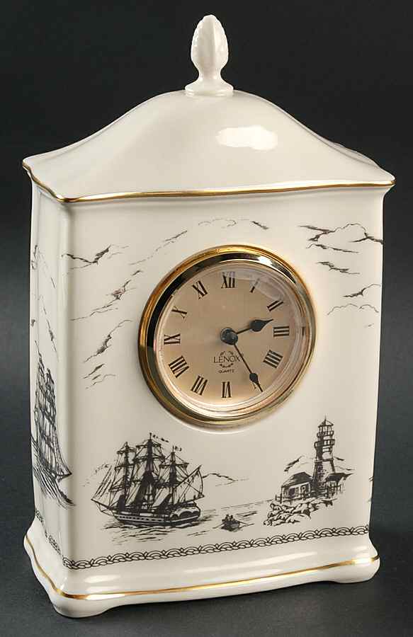 Scrimshaw Mantel Clock by Lenox-1