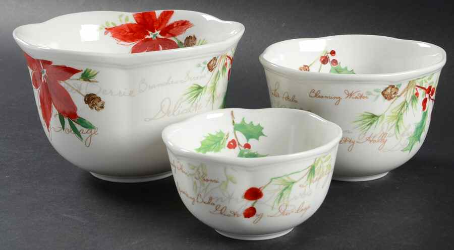 Winter Meadow (3 Piece) Nesting Bowl Set (4", 5", 6") by Lenox-1