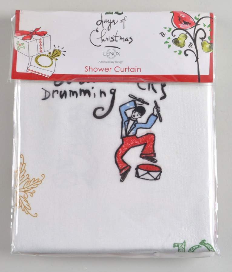 12 Days of Christmas 72" X 72" Cloth Shower Curtain by Lenox-1