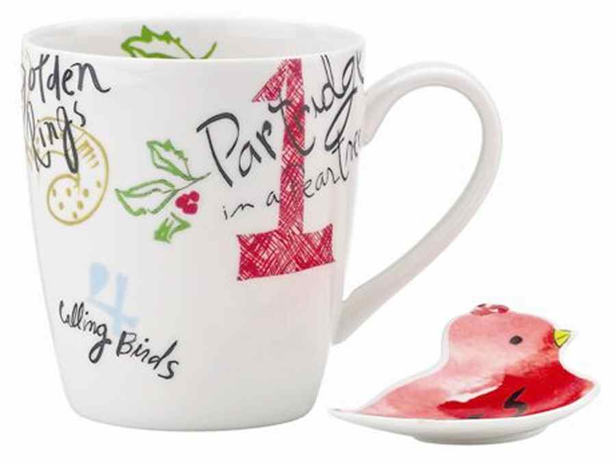 12 Days of Christmas Mug with Buddy (Mug & Teabag Holder) by Lenox-1
