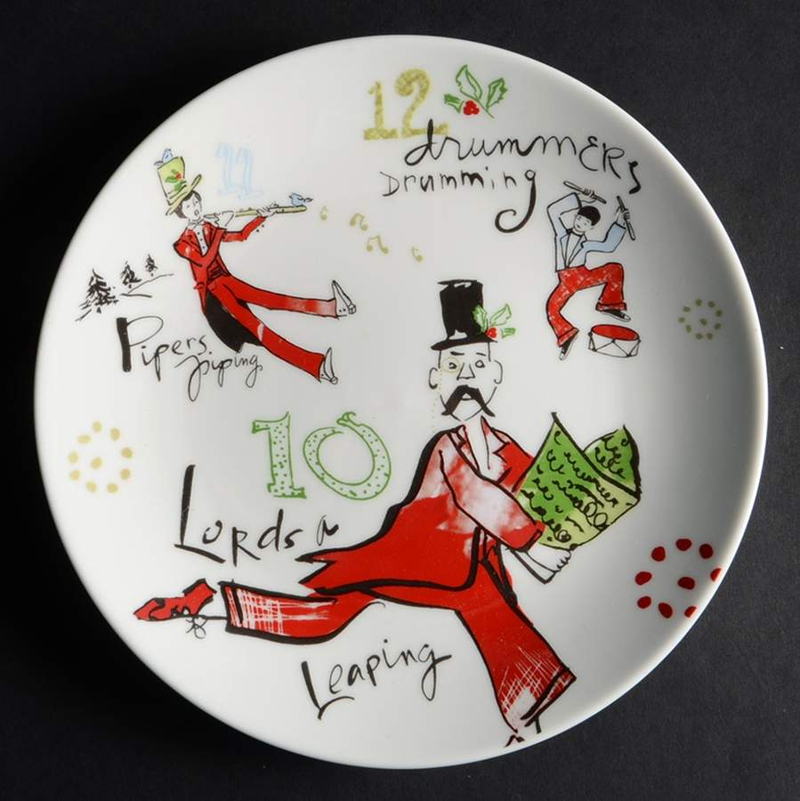 12 Days of Christmas Salad/Dessert Plate by Lenox-1