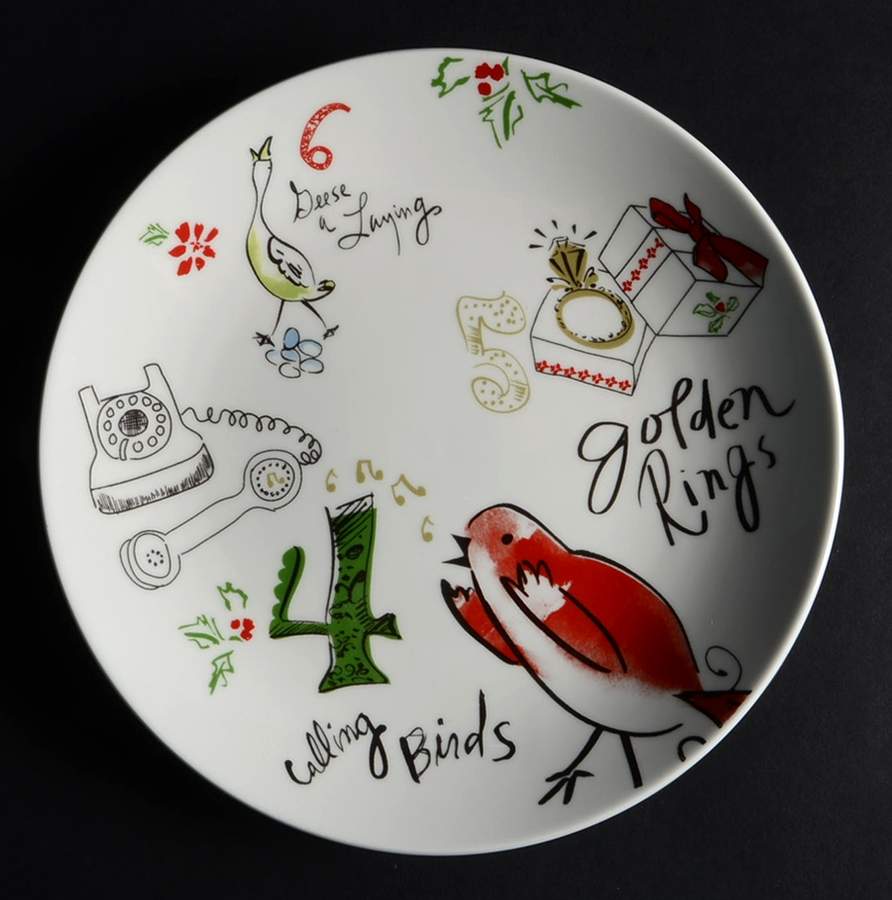 12 Days of Christmas Salad/Dessert Plate by Lenox-1