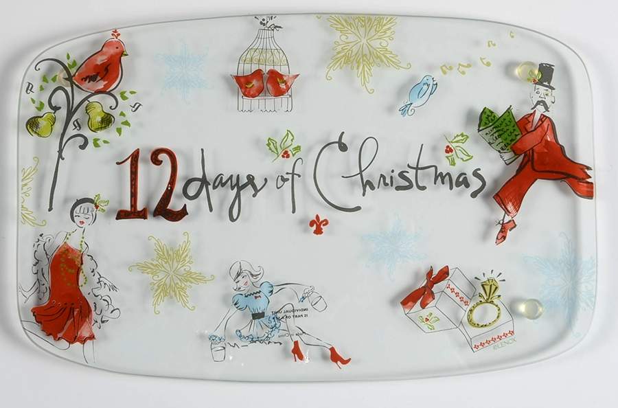 12 Days of Christmas Glassware Cheeseboard by Lenox-1
