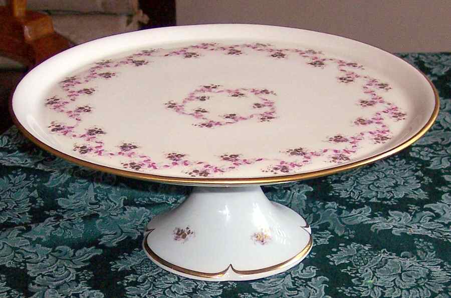 LIM344 12" Diameter Pedestal Cake Stand by Limoges-French-1