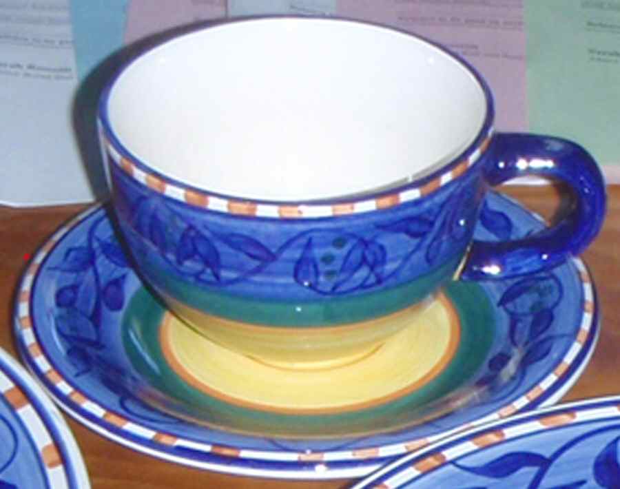 Melody Flat Cup & Saucer Set by Living Art-1