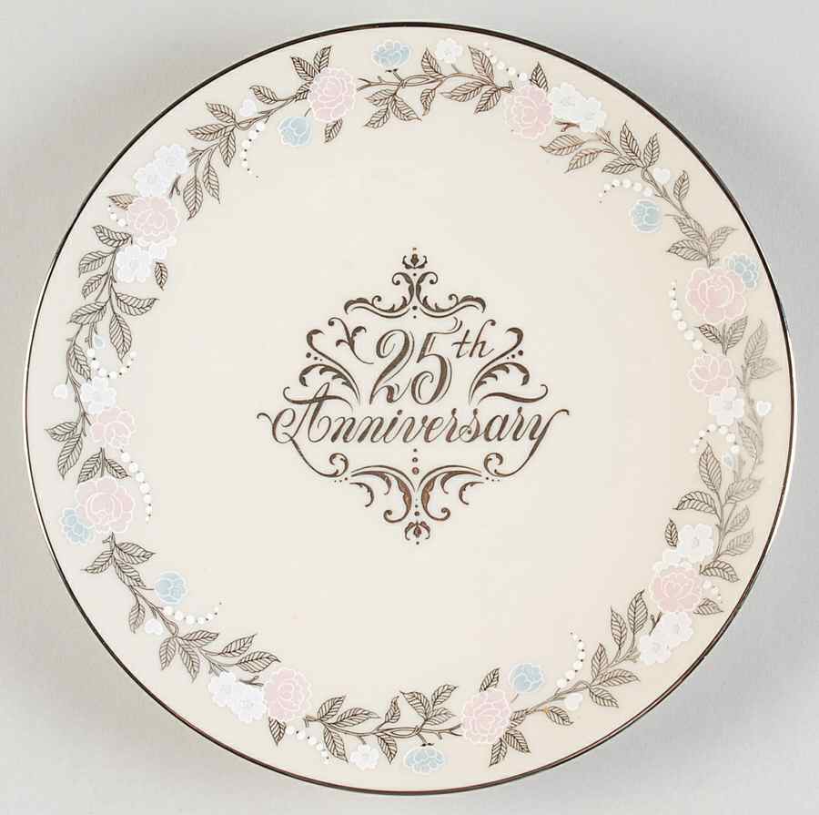 25th Anniversary Anniversary Commemorative Salad Plate by Lenox-1