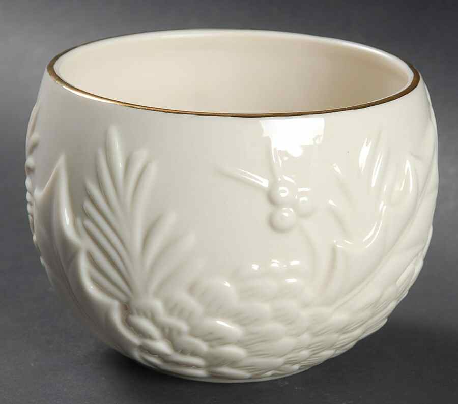 Holly and Pinecone Candle Votive by Lenox-1
