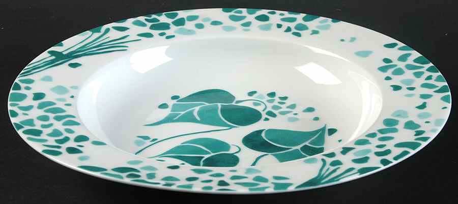 Hydrangea Rim Soup Bowl by Lulu Dk-1