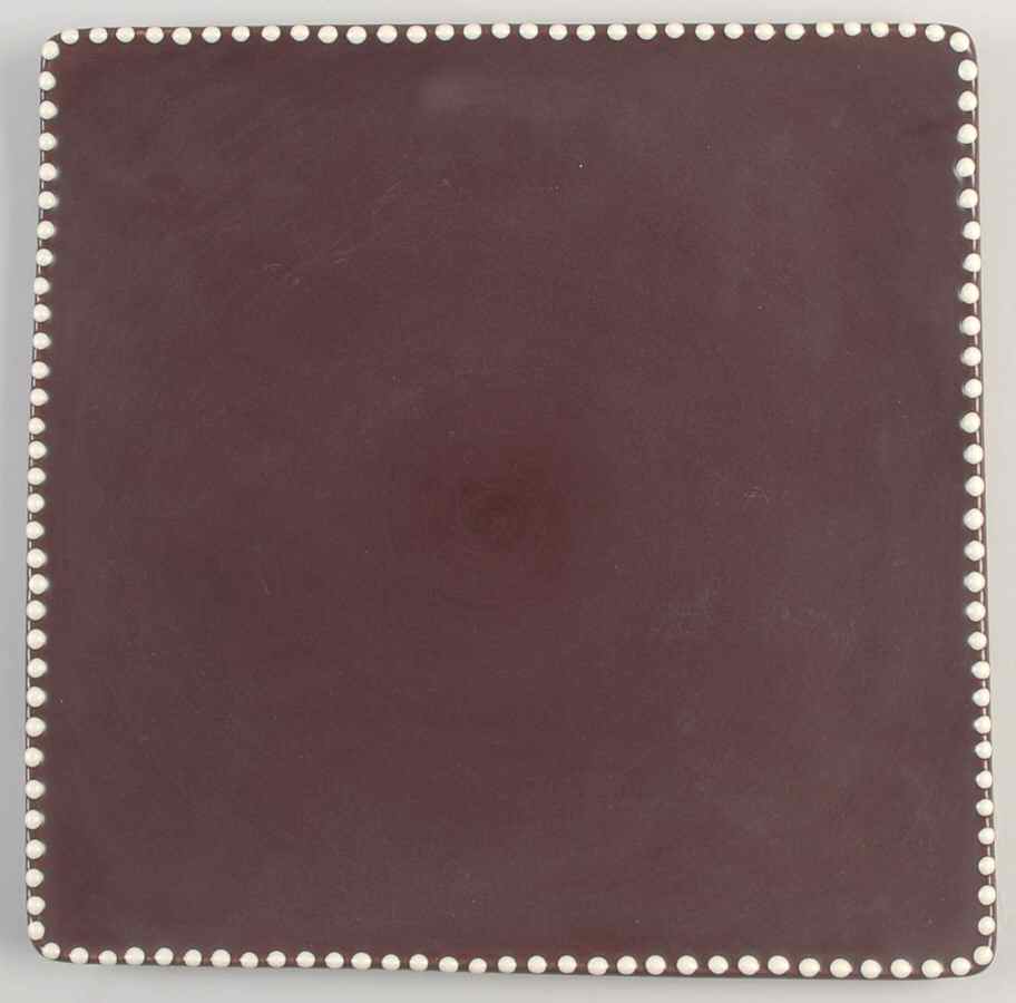 Dots on Rim (Sand on Raisin) 11" Square Buffet Plate by Luna Garcia-1