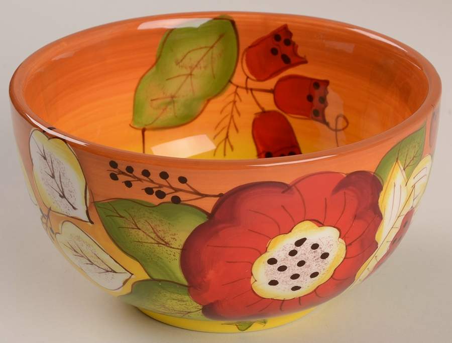 Les Belles Fleurs Soup/Cereal Bowl by Laurie Gates-1
